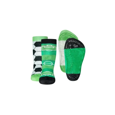 Abbildung von Ewers Stopper 2ERSET Socken Grasgrün hell silber mel. für Kinder, Größe: 19 20,