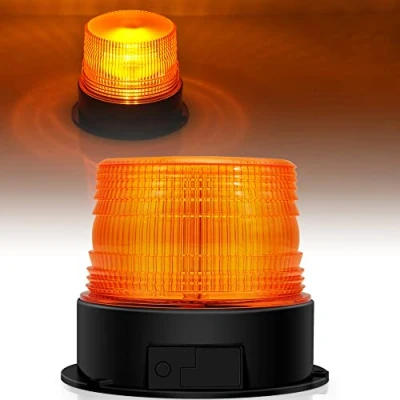 Abbildung von Dinfu LED Rundumleuchte akku 12V/24V Gelb Magnet Kabellose Warnleuchte Auto Orange Warnlicht Blinkleuchte Strobe Beacon Light für LKW Traktor KFZ UTV SUV J eep