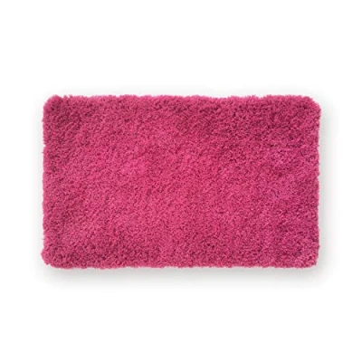 Abbildung von WohnDirect Premium Badematte Einzeln zum Set kombinierbar Badvorleger Duschmatte rutschfest &amp; Waschbar Badteppich, Badezimmerteppich Pink 50 x 80 cm