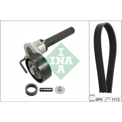 Abbildung von INA 529 0514 10 Keilrippenriemensatz Generatorfreilauf prüfen und ggf. erneuern VOLKSWAGEN: Passat B6 Variant, Scirocco III, B7 Variant