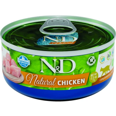 Abbildung von N&amp;D Natural Nassfutter für Katze Huhn 70 g pro 24 Stück