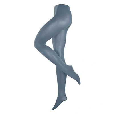 Abbildung von ESPRIT Damen Strumpfhose Cotton W TI blickdicht einfarbig 1 Stück, Blau (Lavender 6410), 36 38
