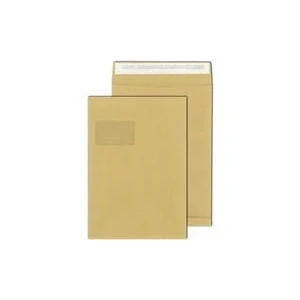 Abbildung von Mailmedia Faltentasche C4 Haftklebung Fenster weiß 140g/qm 4cm Falte V