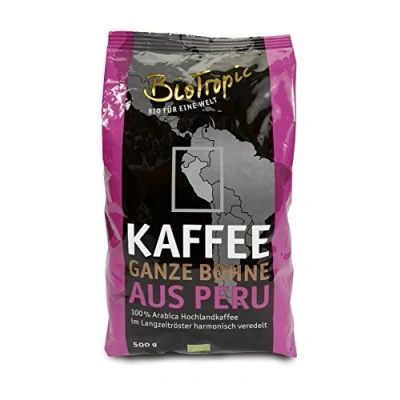 Abbildung von 100% Arabicac Hochlandkaffe ganze Bohne aus Peru 500g