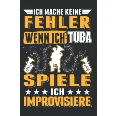 Abbildung von Tuba Notizbuch: Improvisieren Tubist Orchester Tubaspieler / 6x9 Zoll 120 linierte Seiten