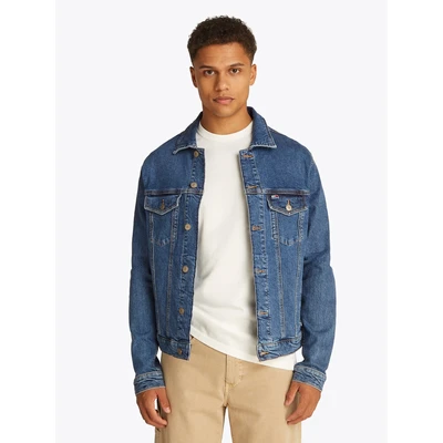 Abbildung von Tommy Jeans Jeansjacke &quot;RYAN RGLR TRCKR JCKT EXT BI8130&quot;, ohne Kapuze, Mit Rundhalsausschnitt