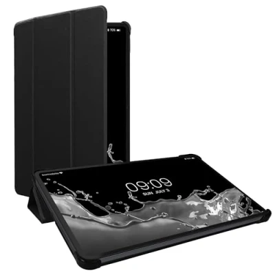 Abbildung von kwmobile Hülle kompatibel mit Xiaomi Pad 6 Smart Cover Tablet Case Schutzhülle Stand in Schwarz