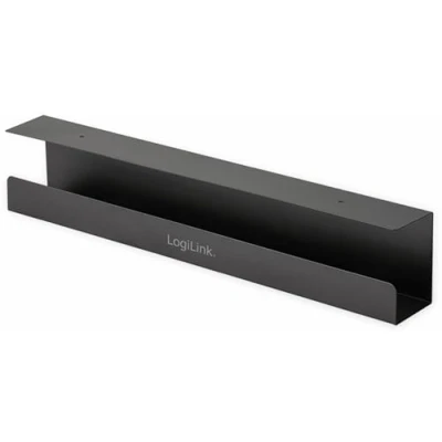 Abbildung von LogiLink KAB0070 Kabelmanagementsystem Halterung, (Stahl Untertischmontage max. 5kg schwarz Kabelhalter Halter Kabel Ordnung)