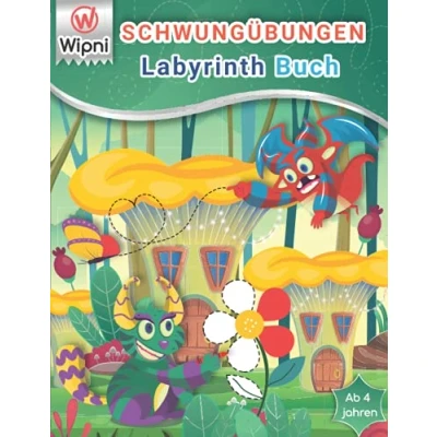 Abbildung von Schwungübungen ab 4 jahren Labyrinth Buch jahren: zeichnen lernen linien formen tiere kinder übungsheft kindergarten vorschule