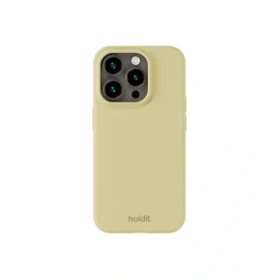 Abbildung von holdit Silikonhülle iPhone 15 Pro 0,8mm Ultra dünn Handyhülle Silikon Trendy Slim Silicone case mit Voller Schutz (erhöhte Kante für Kameraschutz) Biscotti