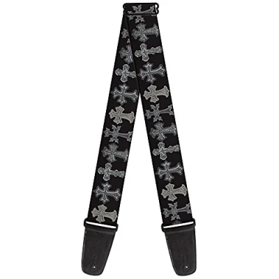 Abbildung von Buckle Down GS W30534 Gitarrengurt (5,1 cm breit) Schwarz/Grau