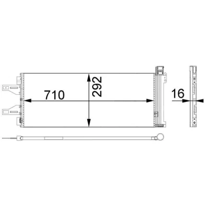 Abbildung von MAHLE ORIGINAL AC 368 000P Klimakondensator mit Trockner 710 FIAT: Ducato III Bus, Kastenwagen, Pritsche / Fahrgestell