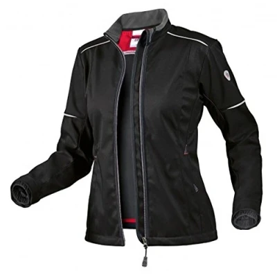 Abbildung von BP 1878 572 32 M Damen Softshell Jacke, Stehkragen, Frontreißverschluss, 300,00 g/m² 100% Polyester, schwarz,