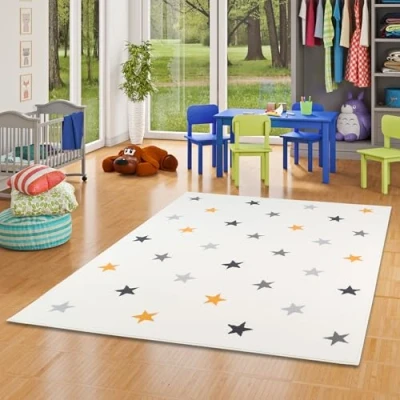 Abbildung von Pergamon Kinder und Jugend Teppich Trendline Sterne Grau Mix in 5 Größen