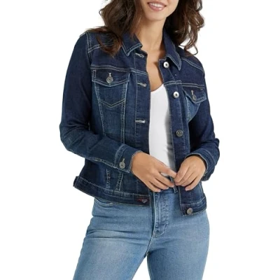 Abbildung von Wrangler Authentics Stretch Jeansjacke für Damen, getrunken, S