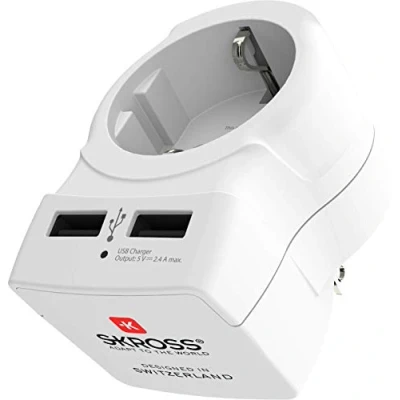 Abbildung von Skross &#039;Schutzkontakt&#039; Country Steckeradapter Weiss onesize