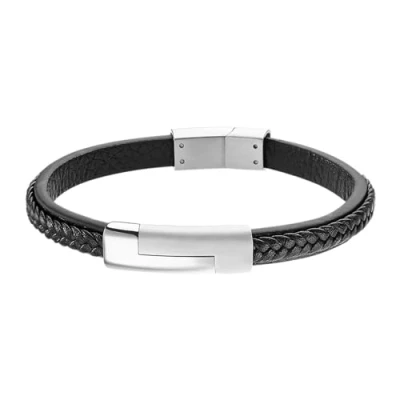 Abbildung von Lotus Style Armband, Herren, Größe: 19, Schwarz