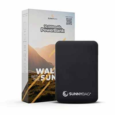 Abbildung von Sunnybag POWERBANK Externer Akku mit 10.000mAh Perfekt zum Aufladen Solarenergie Unterwegs umweltfreundlich Laden OPF Technologie USB Ausgang C Eingang Nur 190g