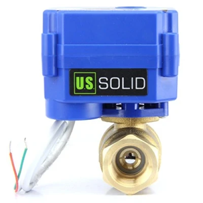 Abbildung von U.S. Solid 1/2&quot; Motorkugelhahn Messing 2 Wege Elektrische Zonenventil 220V AC (85V 265V AC), Drähte, Automatische Rückkehr NC