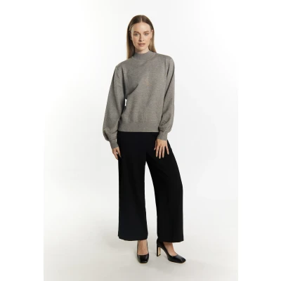 Abbildung von DREIMASTER Klassik Damen Strickpullover XL/XXL / Grau Melange 50% Viscose 28% Polyester 22% Nylon
