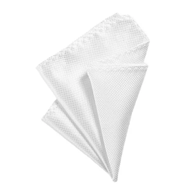Abbildung von DonDon Herren Einstecktuch 21 x cm formstabil und verstellbar für feierliche Anlässe weiß