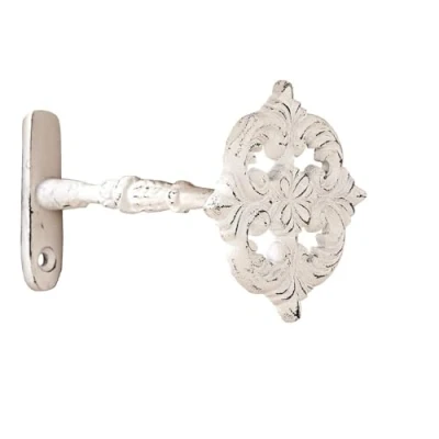 Abbildung von Gardinenstange Vorhanghalter 2er Set Fromont antikweiß, Mirabeau, Aluminium