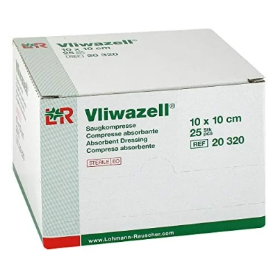 Abbildung von Vliwazell Saugkompressen Steril 10x10 cm 25 St