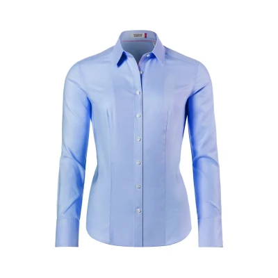 Abbildung von Vincenzo Boretti Tailliert SOFT Oxford Hemdbluse, Damen, Größe: 34, Hellblau