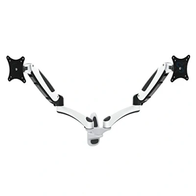 Abbildung von HFTEK Monitorarm dual Halterung Halter Wall Mount mit Gasdruckfeder 0 8 kg Wandhalterung für 2 Bildschirme von 15 27 Zoll VESA 75/100 GM124W