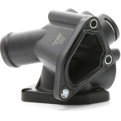 Abbildung von METZGER 4010172 Flansch Kunststoff vorne links ohne Thermostat VOLKSWAGEN: Corrado, GOLF 3, TRANSPORTER 4 Bus