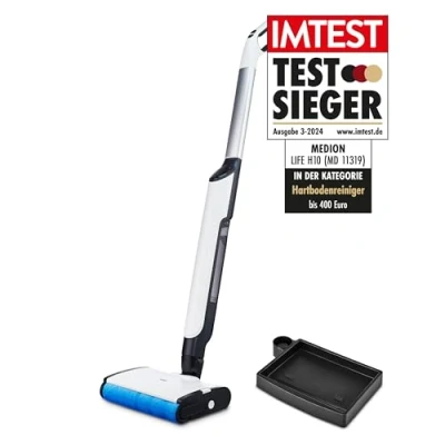 Abbildung von Medion Akku Bodenstaubsauger &quot;MD11319, Hartbodenreiniger, LED Display,&quot;, getrennter Frischwasser und Schmutzwassertank, für alle Hartböden