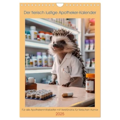 Abbildung von Der tierisch lustige Apotheker Kalender (Wandkalender 2025 DIN A4 hoch), CALVENDO Monatskalender