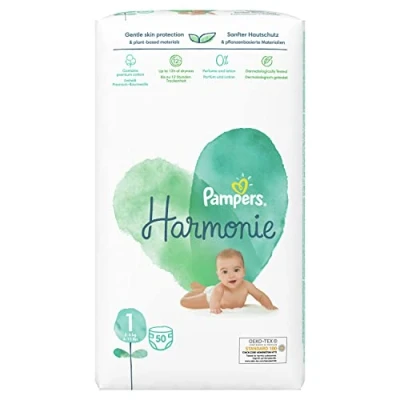 Abbildung von Pampers Harmonie (Pure) Windeln, Größe 1, 2 5 kg, 50 Stück