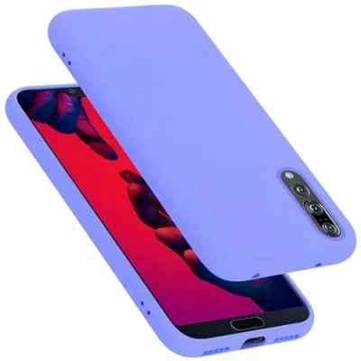Abbildung von Cadorabo Hülle kompatibel mit Huawei P20 PRO / Plus Silikon Handyhülle für Case aus flüssigem stoßfeste dünne TPU Schutzhülle Liquid HELL LILA