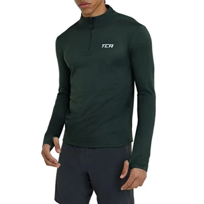 Abbildung von TCA Trainingsshirt Herren Thermo Laufshirt Langarm Grün, L (1 tlg)