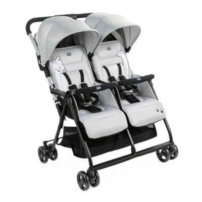 Abbildung von Chicco Zwillingsbuggy OHlalà Twin, Silver Cat, Zwillingskinderwagen