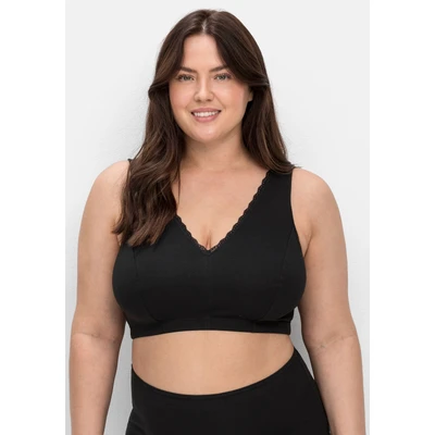 Abbildung von Sheego 2 pack Bustier, Damen, Größe: 100G, Schwarz/weiß