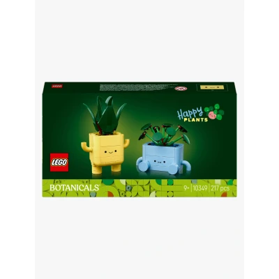 Abbildung von LEGO Botanicals Fröhliche Pflanzen Bastelset für Kinder mit 2 Kunstblumen und farbigen Blumentöpfen Cartoon Gesichtern Geschenkidee Mädchen ab 9 Jahren 10349