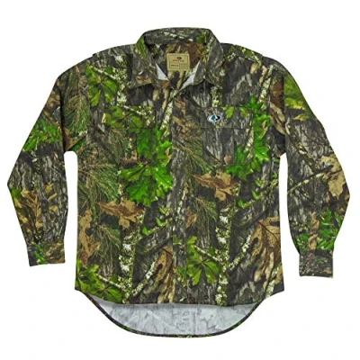 Abbildung von Mossy Oak Unisex Erwachsene Herren Langarm Camo Jagdhemden Cotton Mill, Original Treestand, Mittel