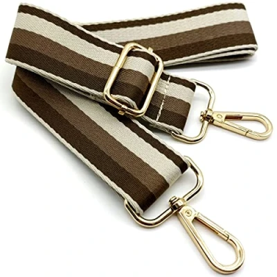 Abbildung von Verstellbarer Schultergurt Taschen Braun, Taschengurte zum Wechseln, Taschengurt Breit mit Karabiner Gold, 80 130 cm Tragegurt Tasche für Damen Umhängegurte, Moderne Handtasche, 3.8cm, 55