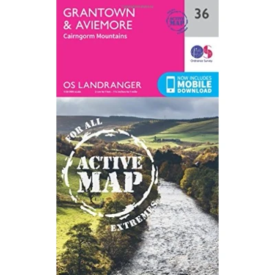 Abbildung von Grantown, Aviemore &amp; Cairngorm Mountains (OS Landranger Active Map, Band 36)
