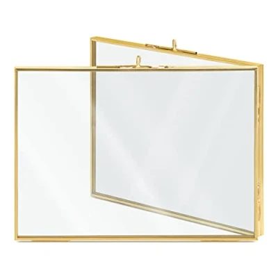 Abbildung von Navaris Bilderrahmen Set Klapprahmen für Fotos bis zu 4 Bilder klappbar gold, (1 St)