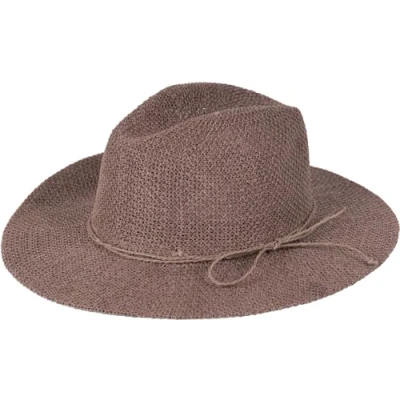 Abbildung von styleBREAKER Damen Panama Sonnenhut mit dünnem Hutband, Strohhut, Schlapphut, Sommerhut, Fedora Hut 04025040, Farbe:Mauve