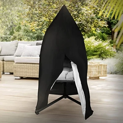 Abbildung von ML DESIGN Hängesessel Abdeckung Hängestuhl Hängekorb Schwingsessel Schutzhülle, Reißverschluss Kordelzug 190x115cm Wasserdicht Winddicht UV Beständig