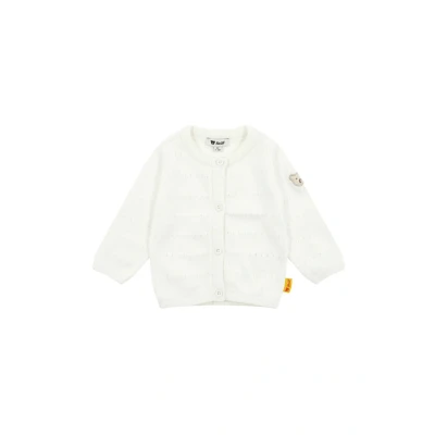 Abbildung von Steiff Special DAY Strickjacke für Kinder, Größe: 92, Bright white