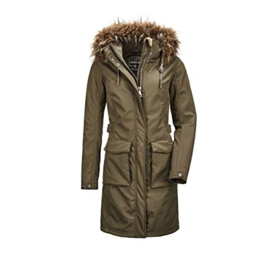 Abbildung von G.I.G.A. DX Damen Burzowy WMN CT A Casual Softshell Mantel Mit Abzippbarer Kapuze, grünanthrazit, 38