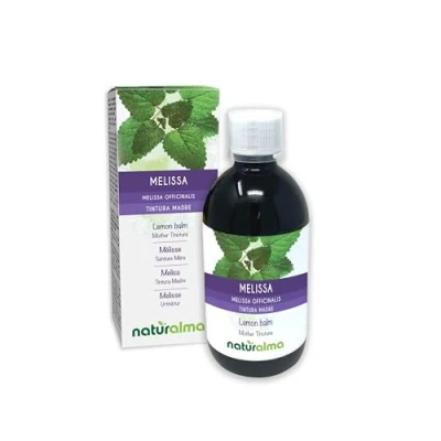 Abbildung von Melisse oder Zitronenmelisse (Melissa officinalis) Blätter Alkoholfreier Urtinktur Naturalma Flüssig Extrakt Tropfen 500 ml Nahrungsergänzungsmittel Veganer