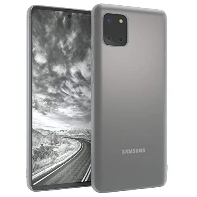 Abbildung von EAZY CASE Handyhülle Silikon mit Kameraschutz kompatibel Samsung Galaxy Note 10 Lite in Transparent Matt Ultra dünn, Slimcover, Silikonhülle, Hülle, Softcase, Backcover