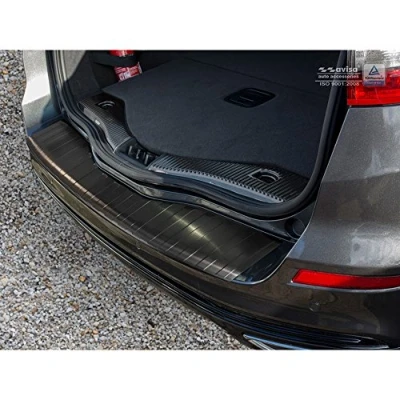 Abbildung von Avisa Schwarz Edelstahl Heckstoßstangenschutz kompatibel mit Ford Mondeo V Wagon 2014 &#039;Ribs&#039;