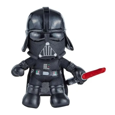 Abbildung von Mattel® Kuscheltier Disney Star Wars Film GXB31 Darth Vader Plüschfigur (ca. 19 cm) mit aufleuchtendem Lichtschwert